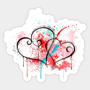 Sloppy Heart Drawing Sticker